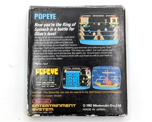 Popeye - Original Æske - (EEC) - NES Spil (C Grade) (Genbrug)